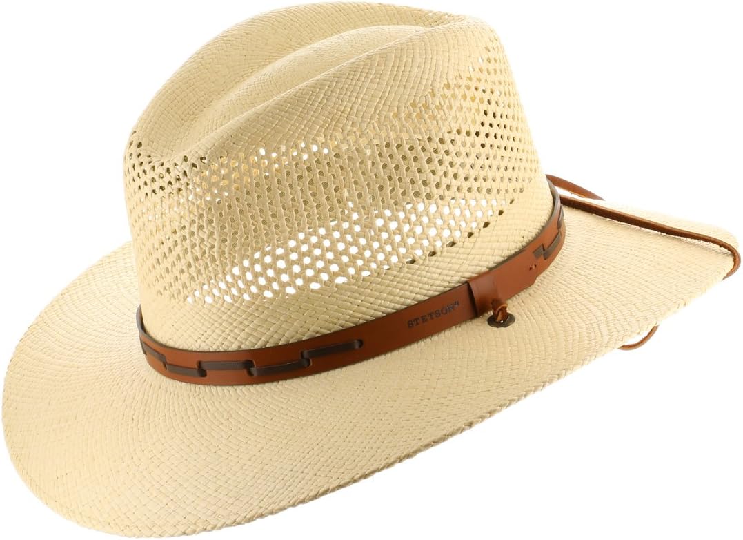 ULTRAFINO Stetson Outback Vented Mens Straw Panama Hat