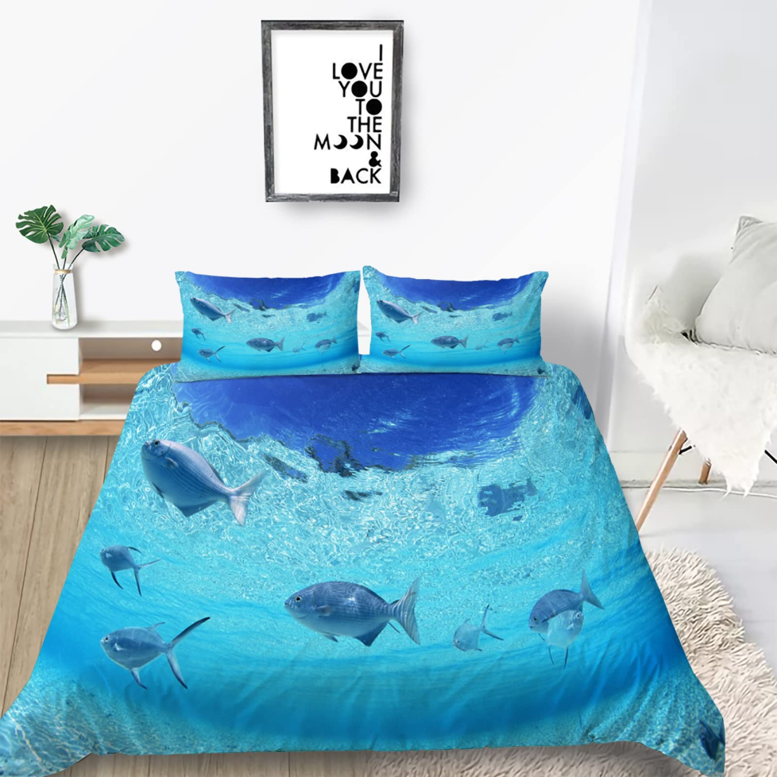 Amazon｜布団カバー フダブル 海の深海魚 非常に柔らかく 通気性があり