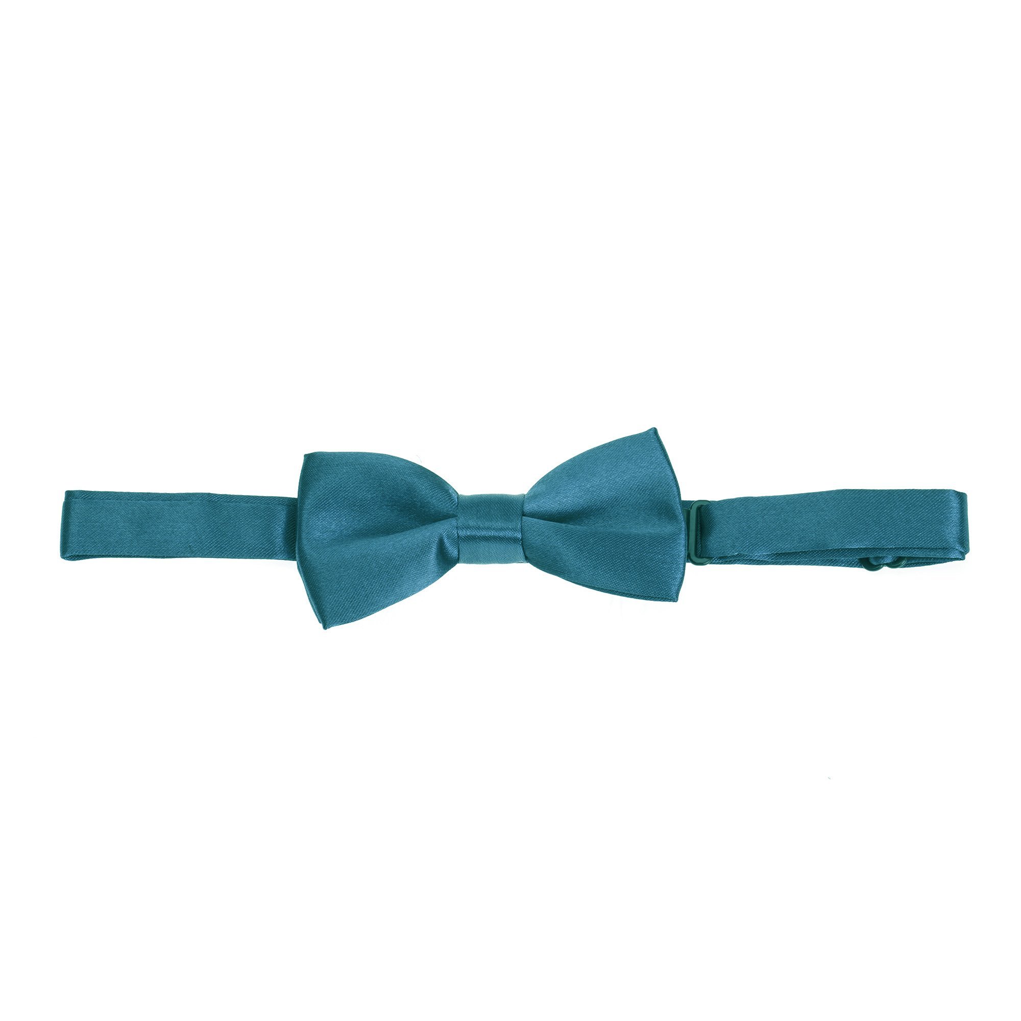 Robelli Kids/Boys Satin Clip-On Wedding Bow Tie (Teal)