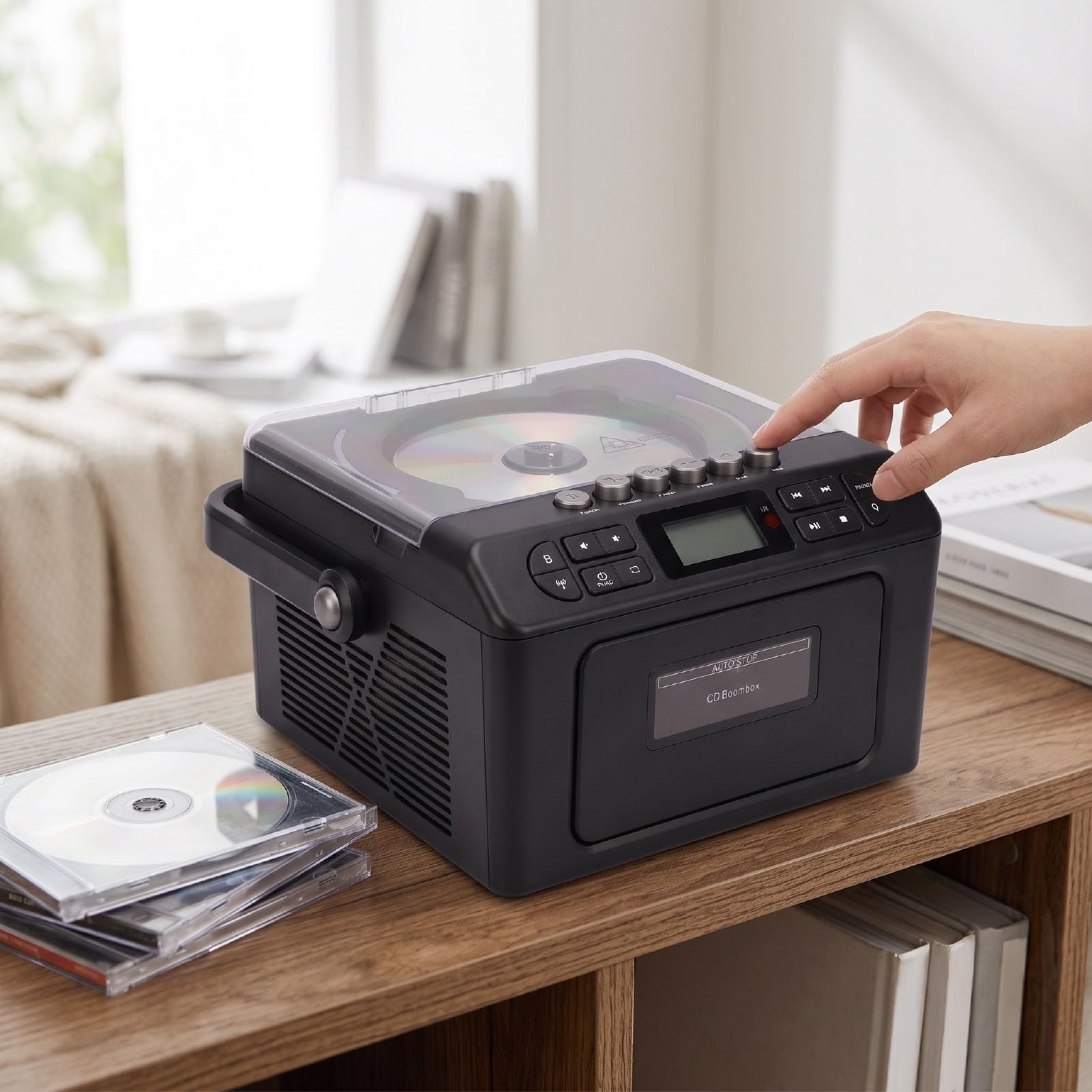 Odtwarzacz CD i Kaset, Bluetooth 5.3 i Minutnik Snu