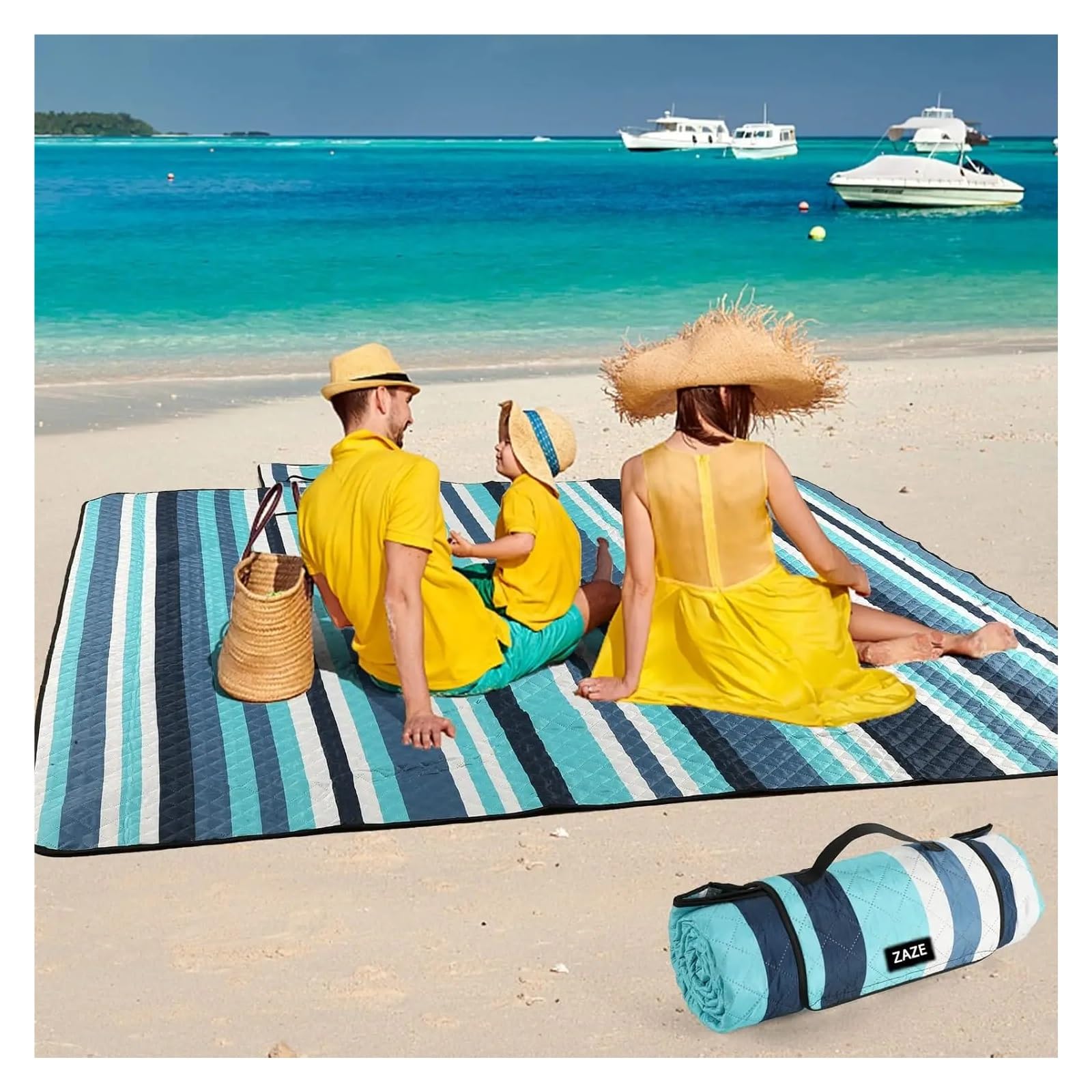Telo Picnic Coperta Da Spiaggia, Picnic, Impermeabile, Anti-sabbia, Con Picchetti, Extra Large, Lavabile In Lavatrice, Pieghevole, Accessori(Red)
