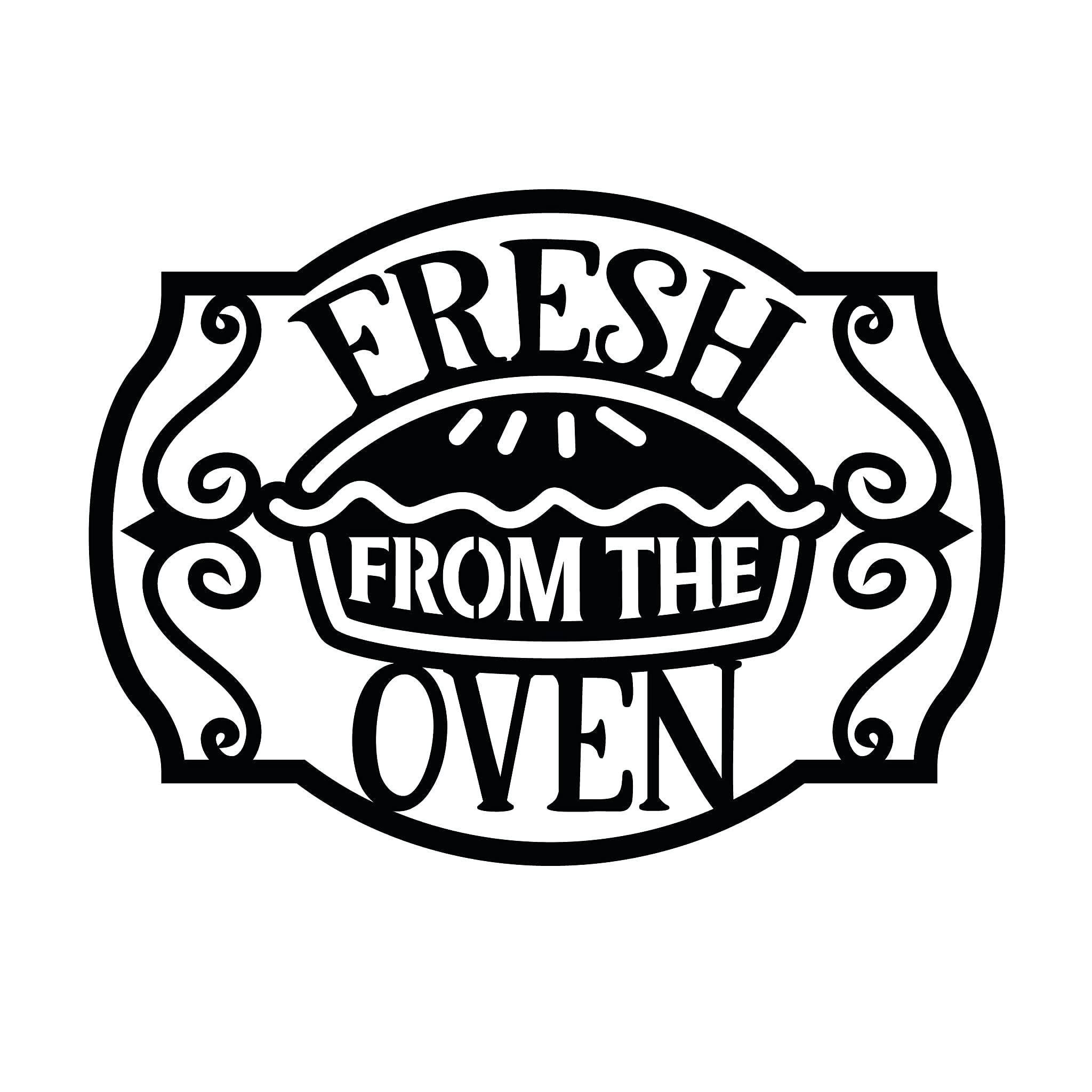 Steelmonks Fresh from The Oven – Una splendida targa in metallo da parete per tutti la tranquillità (110 cm, acciaio inox)