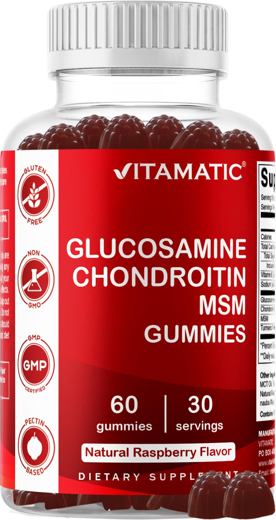 Vitamatic Glucosamine Chondroitin with MSM & Vitamin E - 60 Gummies