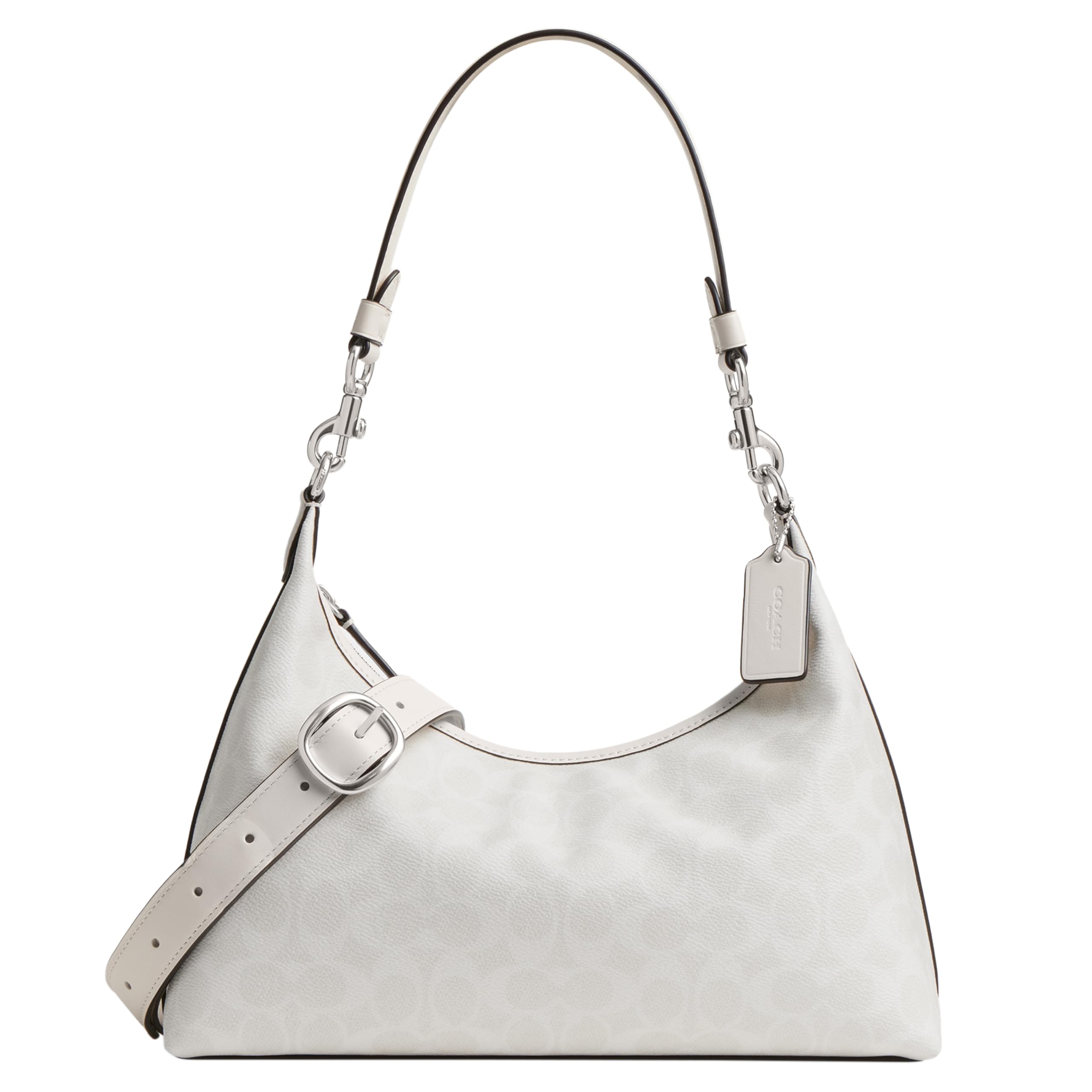 COACH Juliet - Bolso de hombro para mujer en lona distintiva, Lh/tiza blanca
