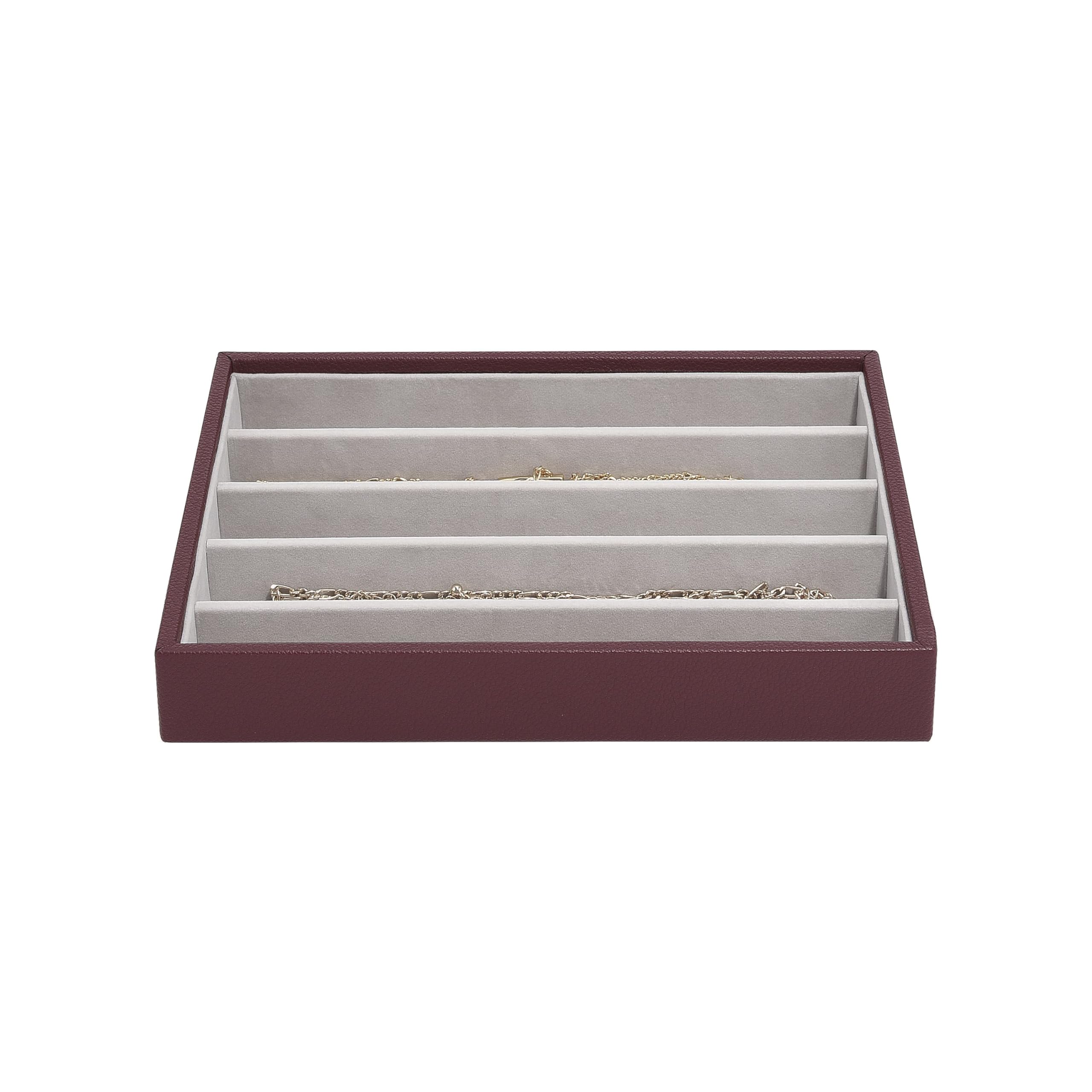 Stackers Burgundy Classic Medium Jewellery Box Necklace Layer