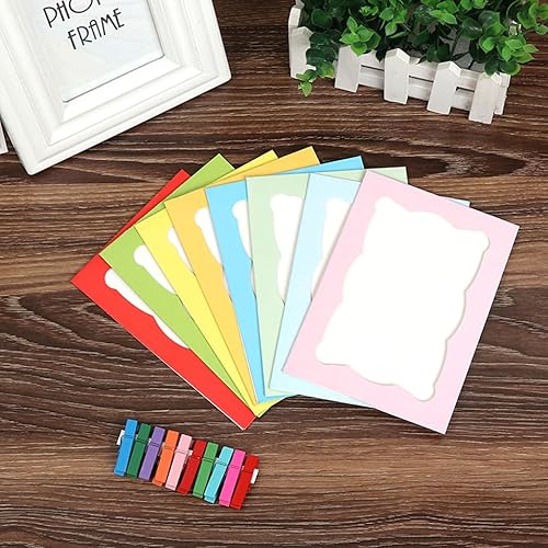 Miniatura 3 de Juego de 2 portarretratos para colgar fotos con clips, decoración de pared perfecta para dormitorio de adolescentes, hogar, cubículo, oficina, ondas