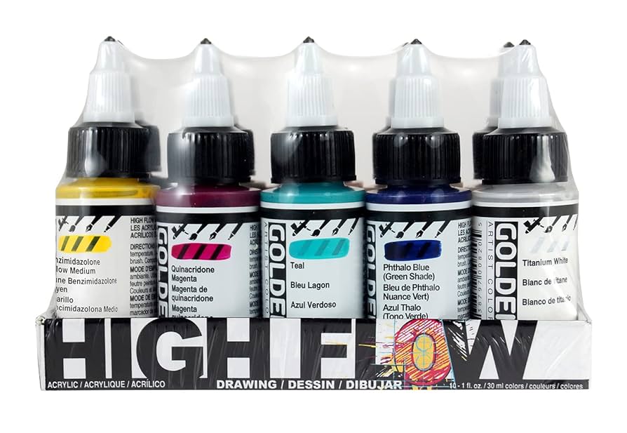 ドローイングシリーズ　2521 柱状 Amazon.co.jp: Golden Acrylic High Flow 30ml ドローイング10色