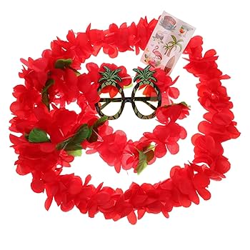 Amazon.co.jp: LIOOBO ハワイアン レイ 花 レイ 花輪 レイ