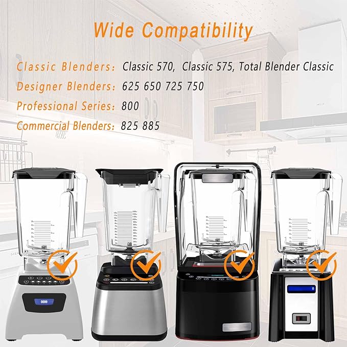 Jarra WildSide+ 90oz para licuadoras Blendtec, compatible con múltiples series miniatura 2