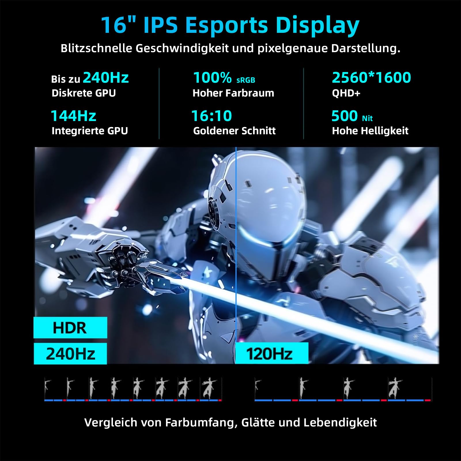 Thunderobot Radiant 16 Gaming Laptop, Intel i7-14700HX, RTX 5070, Notebook, 32GB DDR5, 1TB SSD, 16" QHD+ 240Hz Display, 8GB GDDR7, Win11 Pro, Efficient Cooling, E-Sports, Video Editing, Black - 5