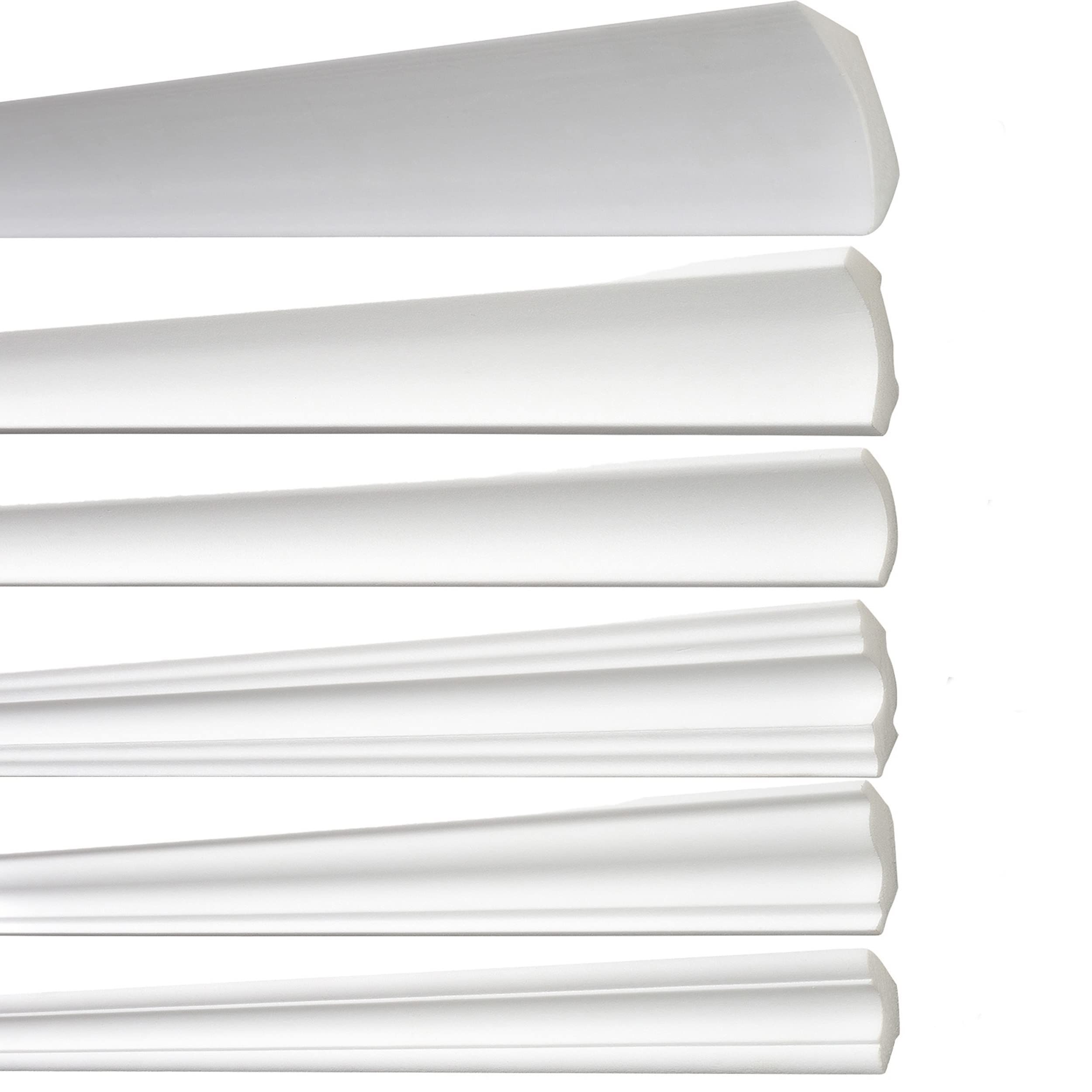 DECOSA Kit moulure A40 - polystyrène - blanc - 30 x 30 mm - longueur 1,​5 m - 20 pièces (=30 m)