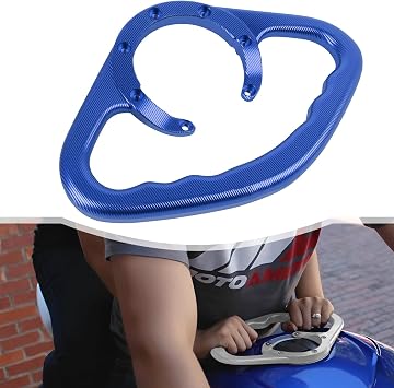 ZDLMoto Motorcycle Passenger Grab Bar for Kawasaki Ninja ZX6R Z 1000 650 400 ZX-10R ZX-6R ZX10R, Fuel Tank Armrest Front Passenger Hand Grip, Aluminum Alloy, Blue