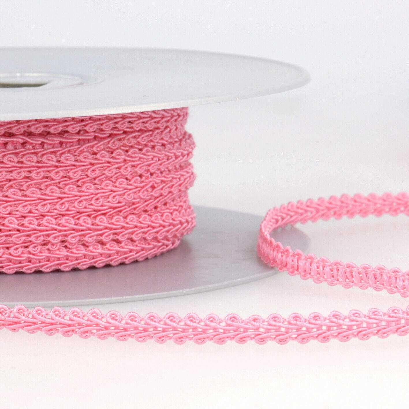 6mm Double Scroll Gimp Braid Trim Dress Costume 38 Colours Buy 1 2 Or 4m 612D, 076 Pink, 2 Metres