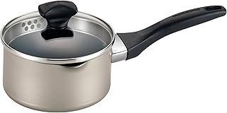 Farberware 21907 Dishwasher Safe Nonstick Sauce Pan/Saucepan with Straining and Lid, 1 Quart, Silver