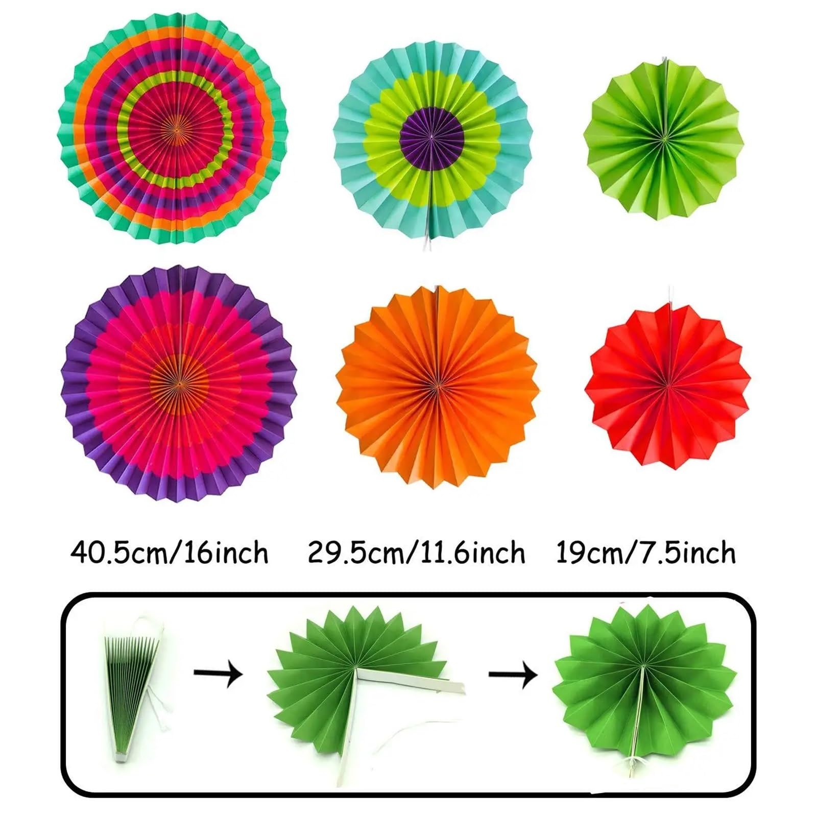 Papier Pompom 21 pompons en forme d'éventail papier
