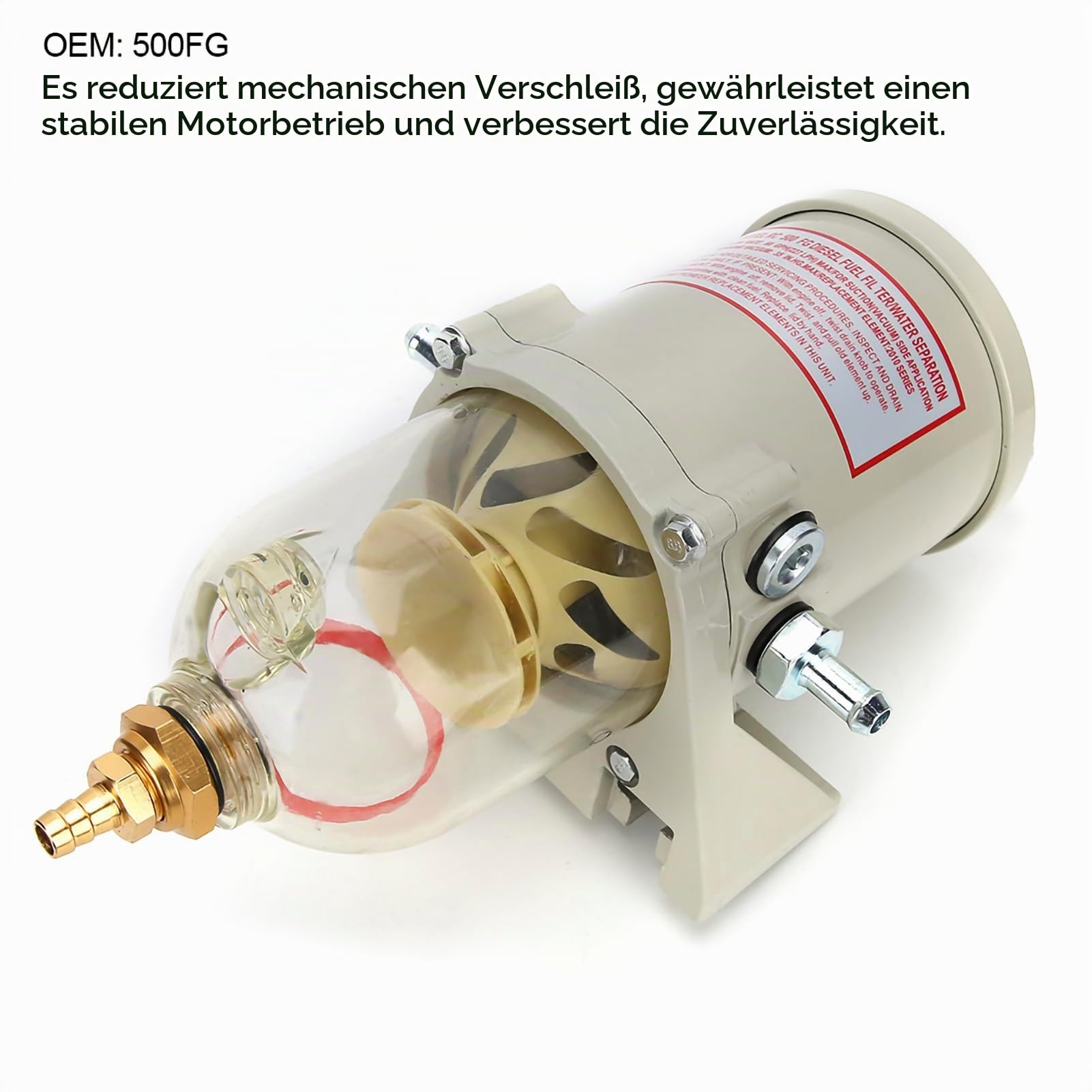 Wasserabscheider, 500FG-Automotor Dieselkraftstofffilter-Wasserabscheider mit Schraubendichtung