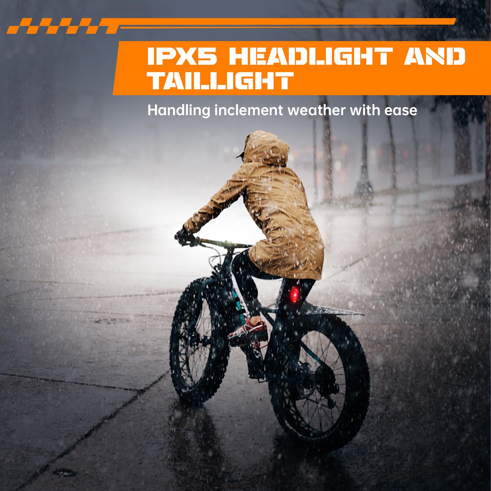 IPSXP Bicicleta Front and Rear Lights, High Lúmenes Luz Bicicleta, USB Recargable Luces Bicicleta Delantera y Trasera, Ultraligera de Aluminio Luz Trasera Bicicleta Potente LED, IPX5 Luz Bici