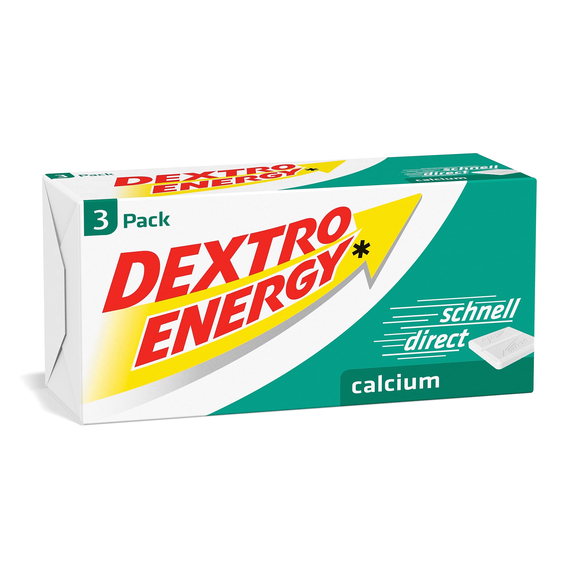 Dextro Energy Cubes - Délicieux glucose fruité avec calcium - Convient pour la vie quotidienne et le sport - Calcium - 3 x 46 g (lot de 3)