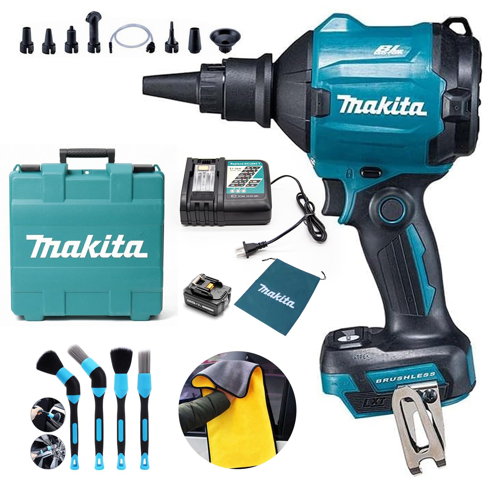 Amazon.co.jp: マキタ エアダスタ 特別 セット フルセット 18V AS180DZ 