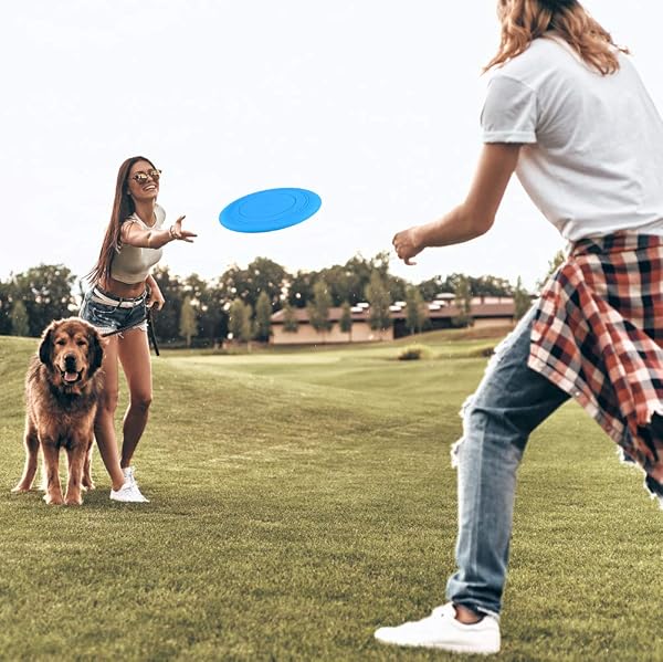 EQLEF Flying Disks Disco de Vuelo no Deslizamiento Soft Toy Silicona Parents Kid Time Deportes al Aire Libre 2 Pcs (Aleatorio) - 3