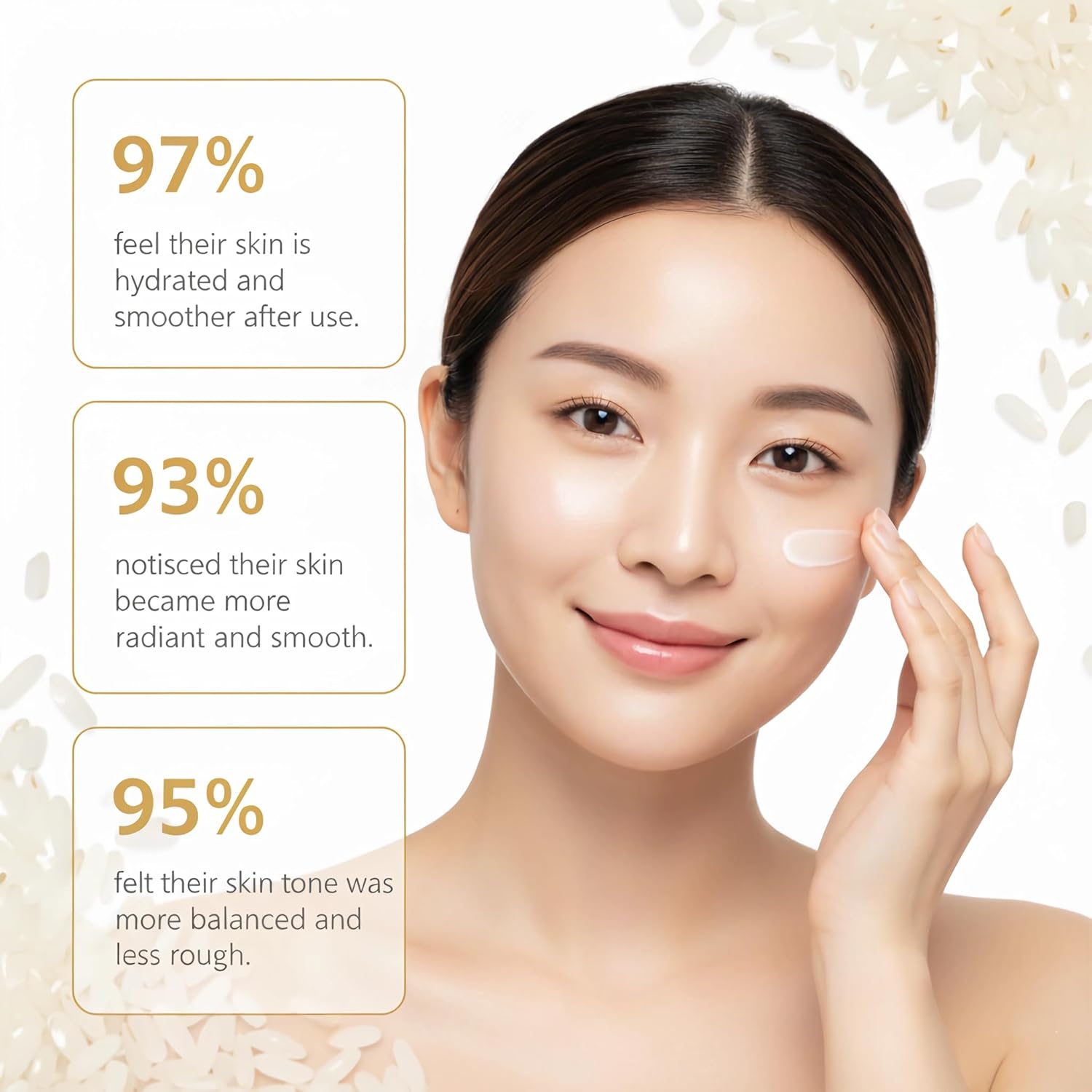 Rice Skin Care Set for Teen Girls & Women – 6-Piece Facial Care Kit with Rice Extract, Anti-Aging, Moisturizing & Nourishing Teenage Skincare Gift Set for Glass Glowing, Hydrated Skin - Image 3