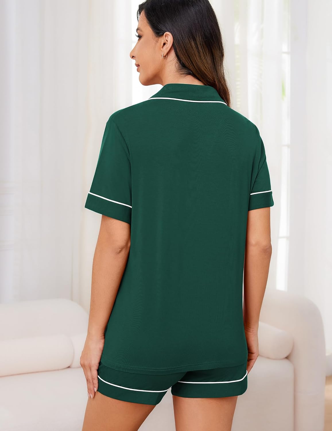 HNG Pajama Sets for Women 2 Piece PJ Sets Short Sleeve Lounge Set Fashion Sleepwear XS-3XL - Image 4