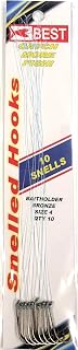 K&E Stopper Lures Baitholder Snelled Hooks Size 4 Bronze 10-Pack - Perfect for Panfish & Catfish
