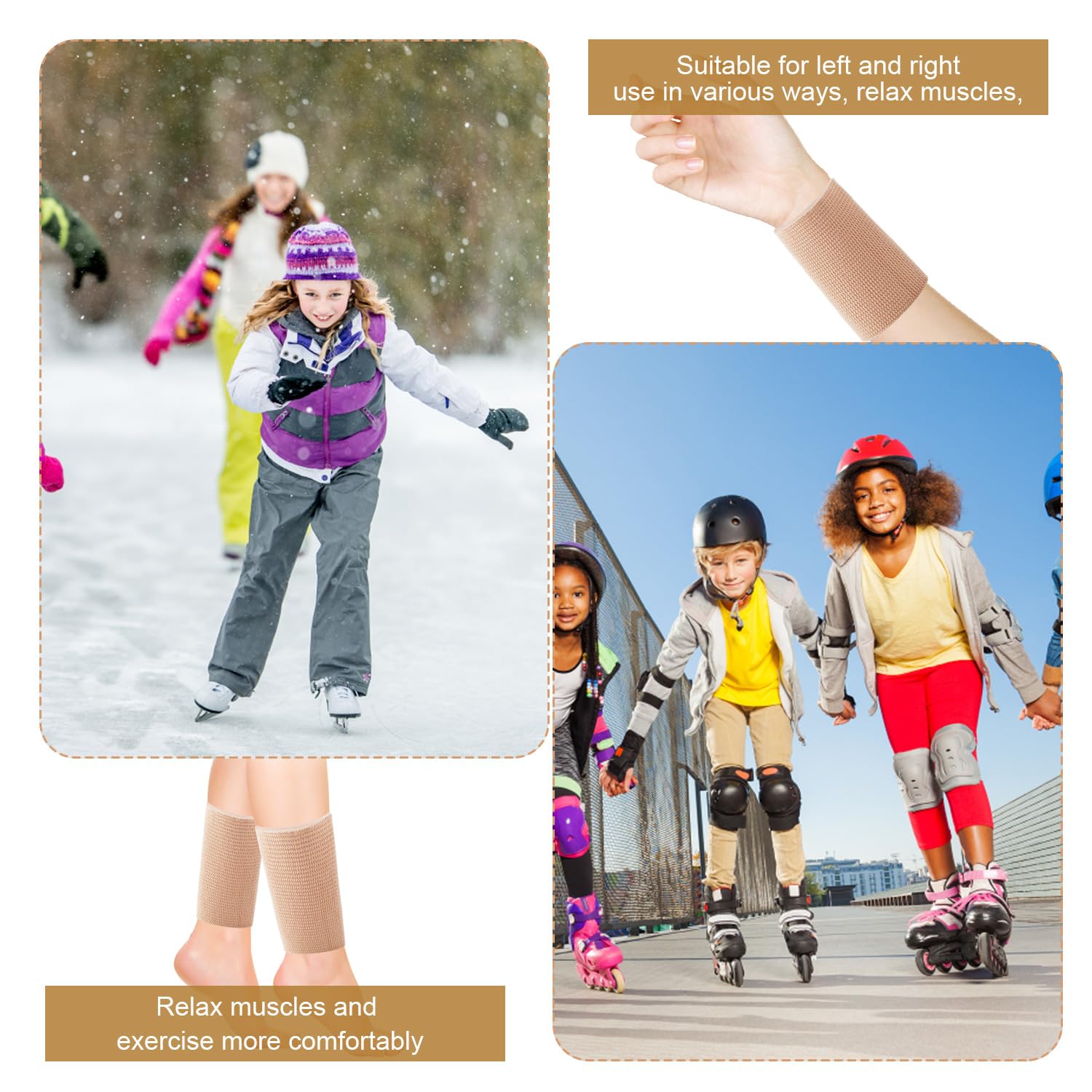 NQEUEPN Manchon de Cheville, Protecteur de Cheville Manchons Gel Protège Patin Protection Patinage sur Glace pour Patinage à Pied Attelles Patins d'Équitation
