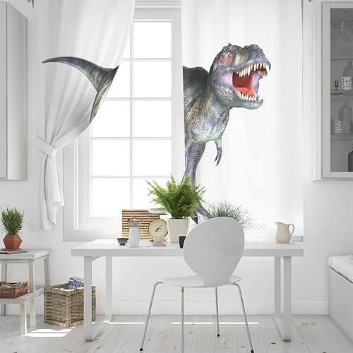 Miniatura 4 de Blackout Curtains Thermal Insulated Dinosaur Solid Pattern Metal Grommet Elegant Room Drapes Window Curtain for Bedroom Living Room 52x84 Inch x2