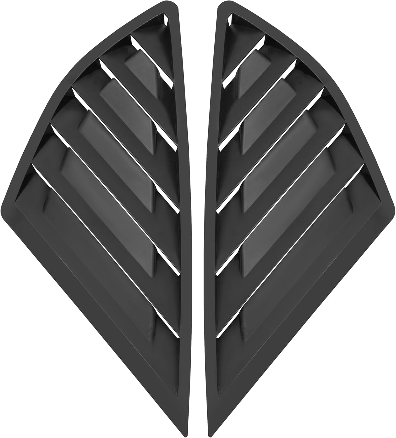 KUAFU Rear Side Window Louver Compatible with 2013-2020 Ford Fusion Mondeo Windshield Sun Shade Cover Air Vent Scoop Shades Cover Blinds Trim ABS Carbon Fiber Style