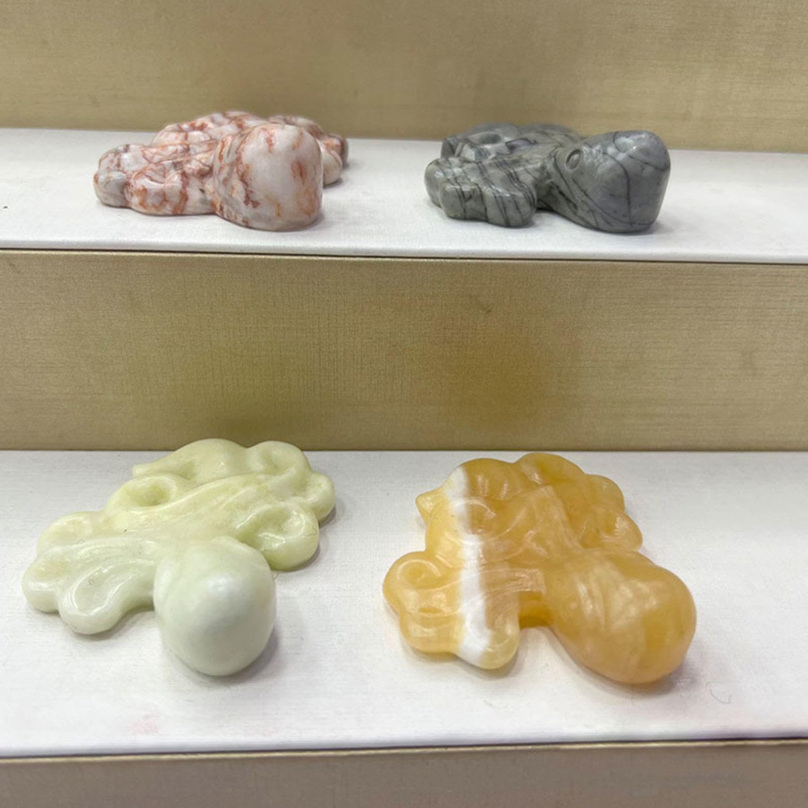 Decoración de Figuras de Pulpo de Cristal Natural Estatua de Tótem Animal Espiritual de Piedra Preciosa Curativa Tallada a Mano Regalo de Buena Suerte Decoración,A