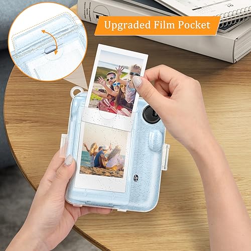 Miniatura 4 de Fintie Funda protectora transparente para cámara instantánea Fujifilm Instax Mini 12, carcasa rígida de cristal con bolsillo de película mejorado
