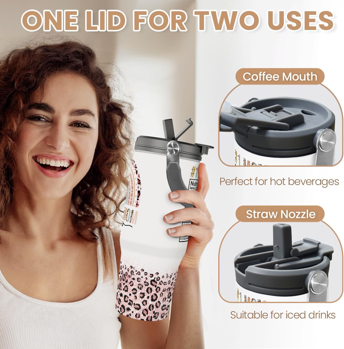 Mom Tumbler 30oz, Best Mom Ever Tumbler Stainless Steel Insulated Coffee Travel Mug with Handle & Flip Straw Lid, Gifts for Mommy, Presents for Mom for Christmas Birthday Mothers Day Valentines - Image 3