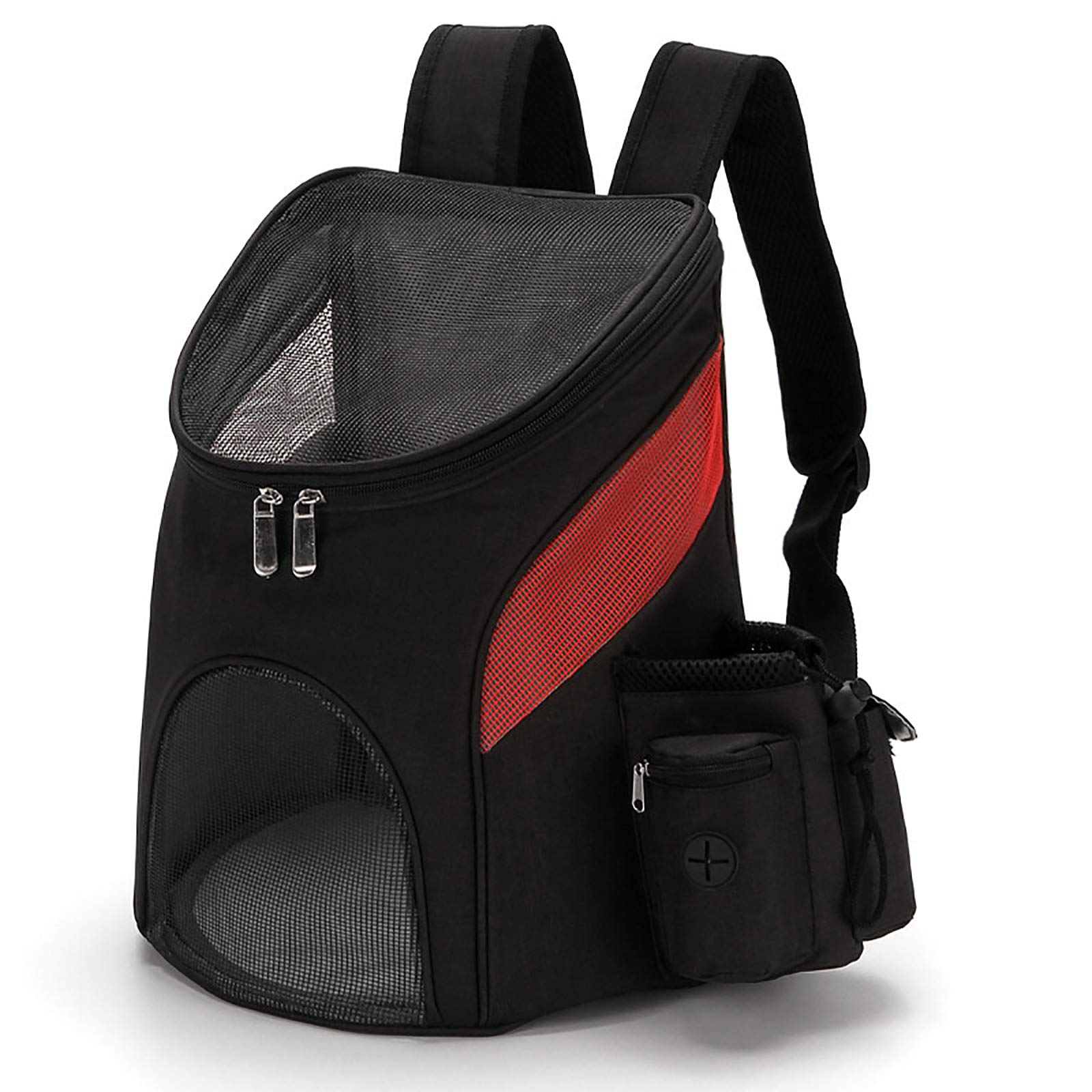 Sac à dos de transport pliable pour petits chats et animaux rouge