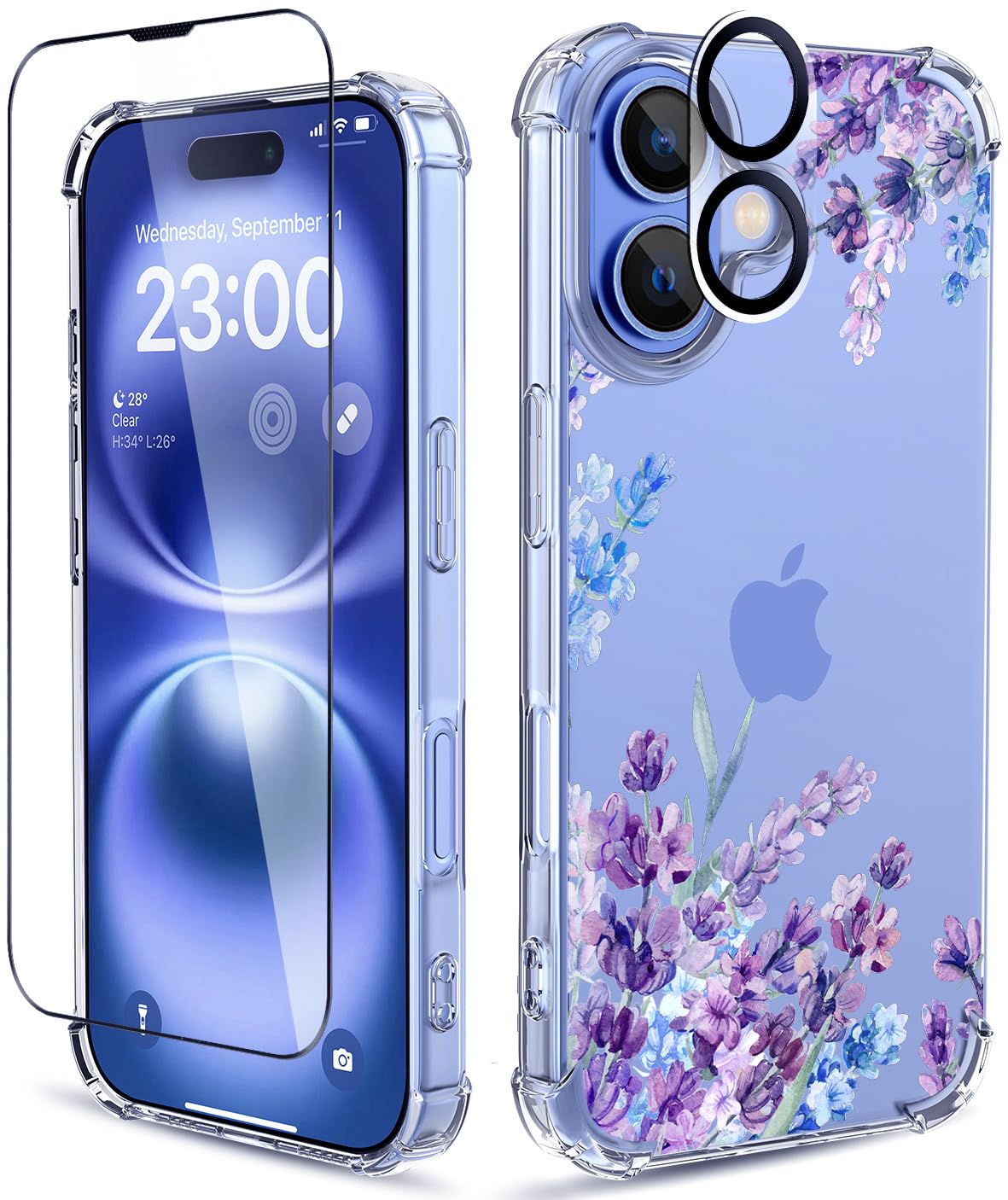 Amazon.com: ilnehc for iPhone 16 Plus Case,[3 in 1] with Screen