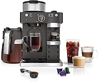 Ninja CFN601 Espresso & Coffee Barista System: Nespresso Compatible, Built-in Frother, 3 Brew Styles, Cappuccino Latte Maker