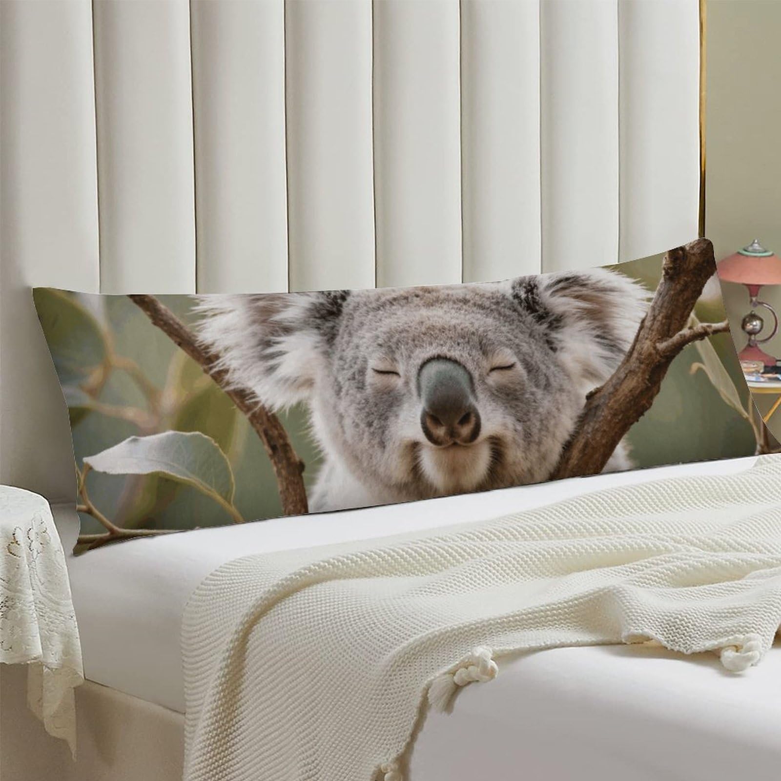 Body Pillow Cover 20x54 Long Pillow Case with Invisible Zipper Breathable Microfiber Koala Pillowcase Soft Cozy Protector for Bedroom Couch Sofa Bed Home Decor All Seasons