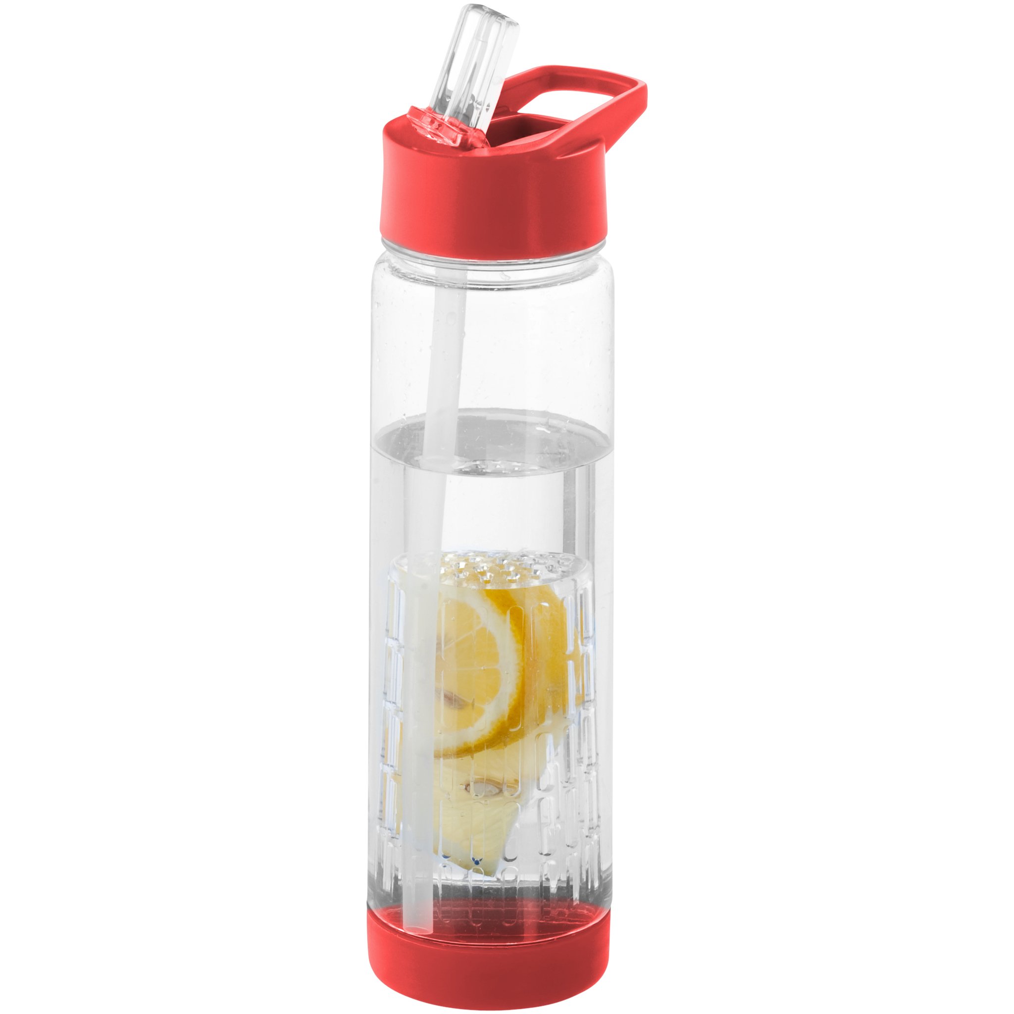 Bullet Men's Transparent/Red Tutti Frutti Bottle With Infuser (25.9 X 7.1 Cm) ()