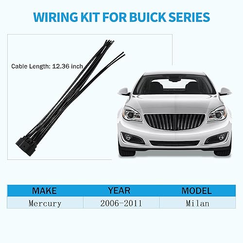 Miniatura 6 de Anina WPT928 Kit de cableado calentadorefrigerado para Ford F150 F250 Explorer Mustang Fusion Lincoln MKS Mercury Milan 12 cables arnés de cableado