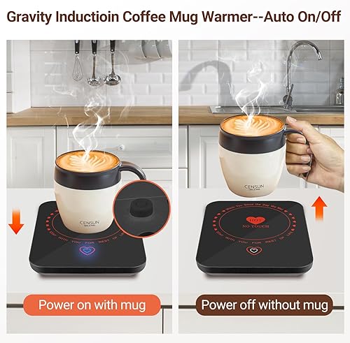 Miniatura 6 de Calentador de taza de café para escritorio con apagado automático, calentador de taza de café para escritorio, oficina, hogar, regalos de café