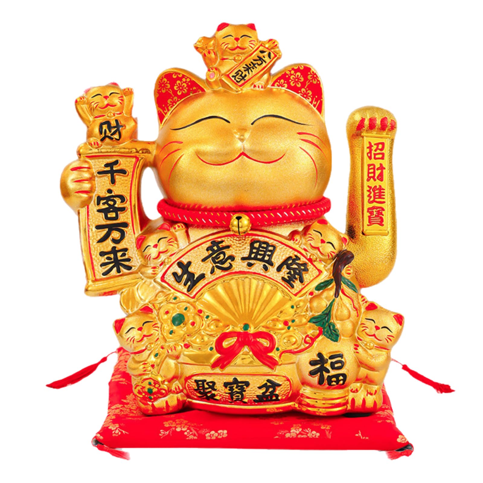 Adornos De Gato De Suerte,Gato De Suerte De CeráMica,Gato De Fortuna Chino DecoracióN,No Es FáCil De Envejecer Y Deformar,Adecuado para Regalar A Familiares
