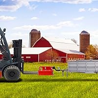 Vista 7 de YINTATECH Accesorio de enganche de remolque de carretilla elevadora doble, capacidad de remolque de 6500 libras por receptor de 2 pulgadas, se