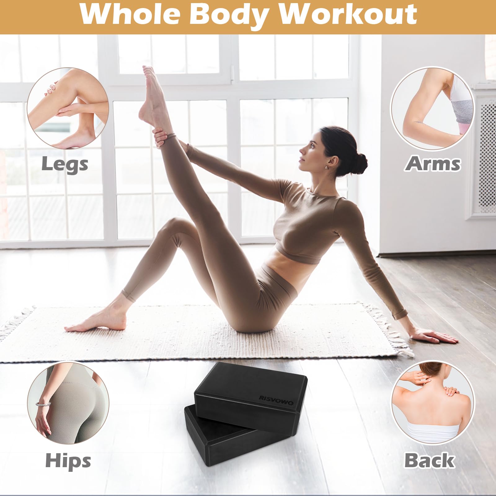 Mattoncino Yoga In Schiuma EVA - Leggero, Antiscivolo E Supportivo Per Yoga E Pilates - Foto 4