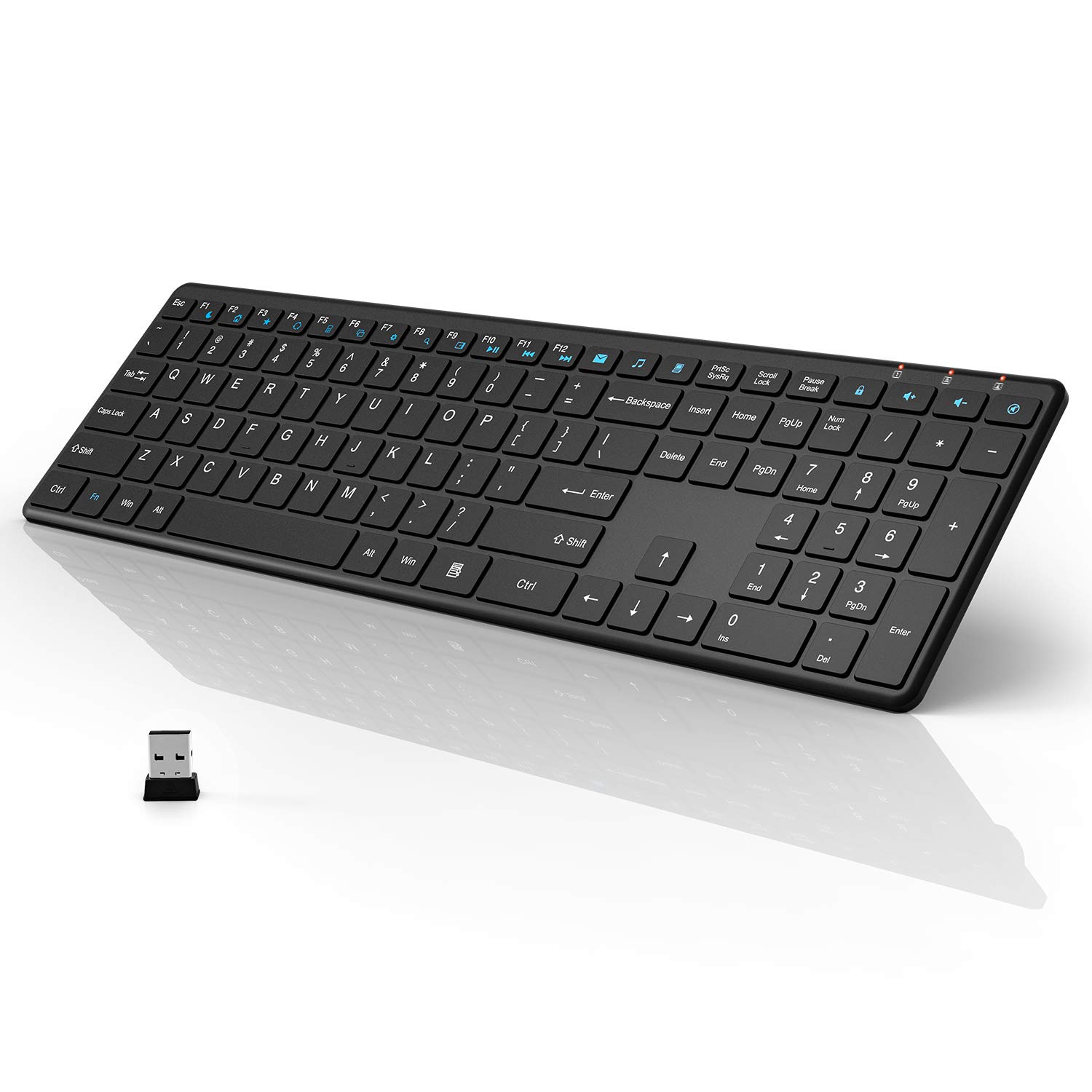 Buy Wireless Keyboard, WisFox 2.4GHz Compact Portable Quiet Computer