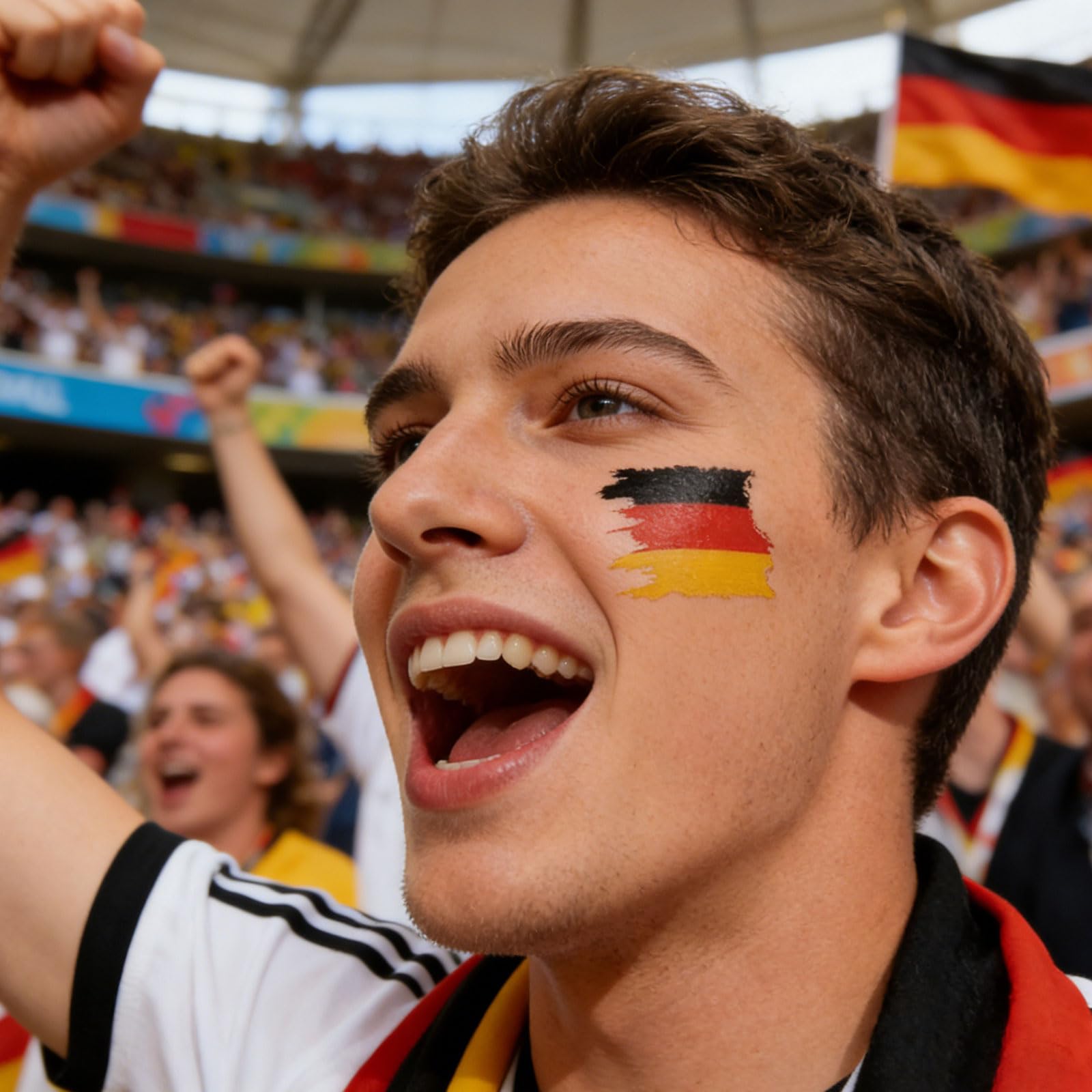 Articles de Supporter, 30 pièces Autocollants et Tatouages Allemagne, Autocollants Casque Football 2026 pour Hommes et Femmes
