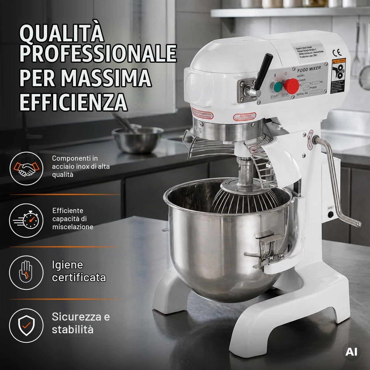 GastroHero Agitatore planetario ECO 20 litri | Forniture per la ristorazione