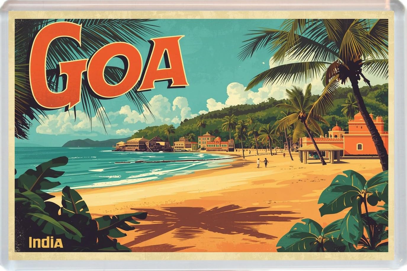 Baked Bean Store Multicolor Goa - India - Jumbo Artistic Fridge Magnet 96 X 67Mm Bbsfhm3531