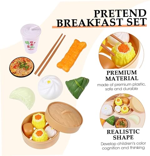 Miniatura 9 de Juego de comida china para niños, juego de 2 juegos de comida china para desayuno, mini juego de comida para niños, juguete de simulación para