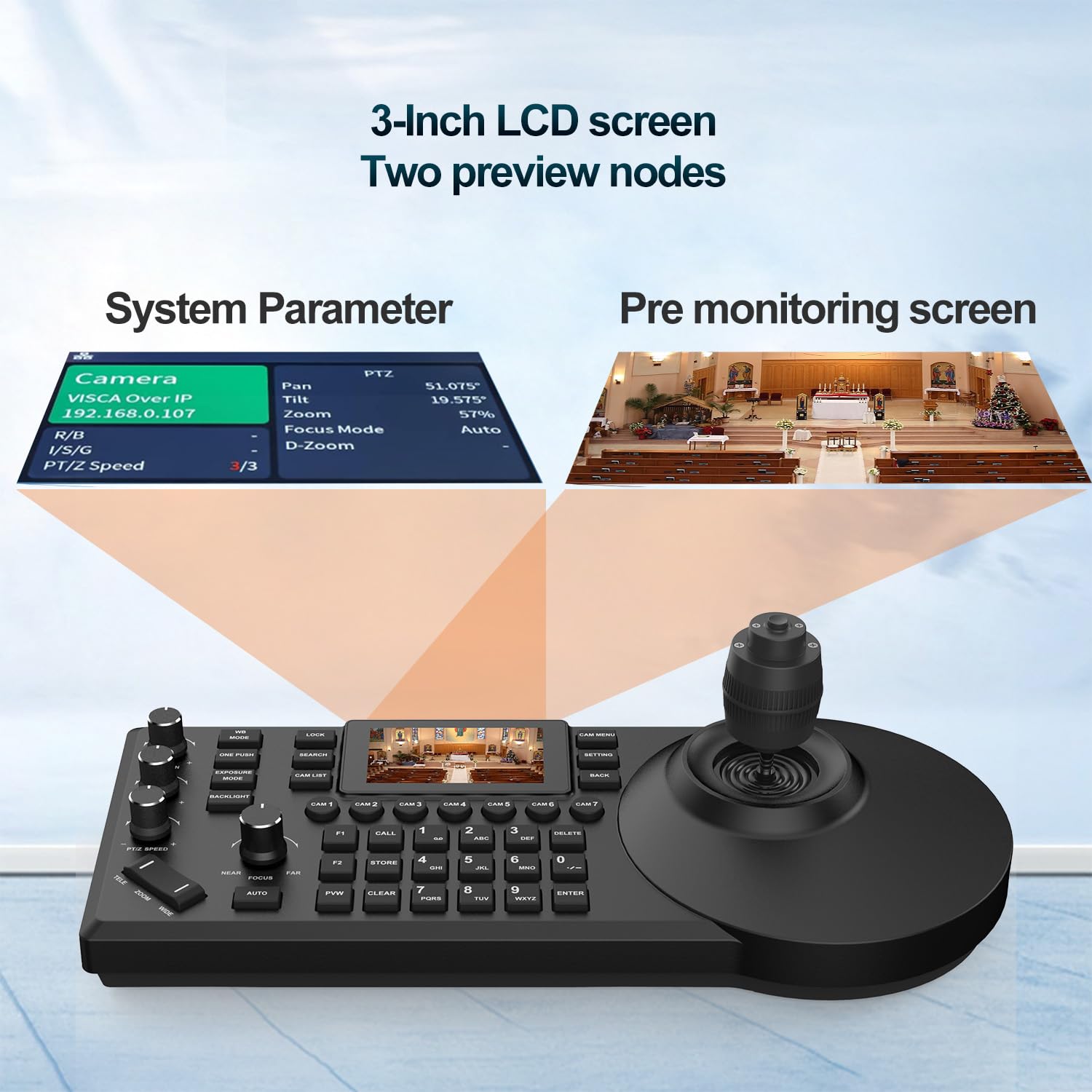 VISCA 4D JOY PTZカメラコントローラ ★ ライブ配信 OBS配信 VISCA 4D JOY PTZカメラコントローラ ☆ ライブ配信 OBS配信