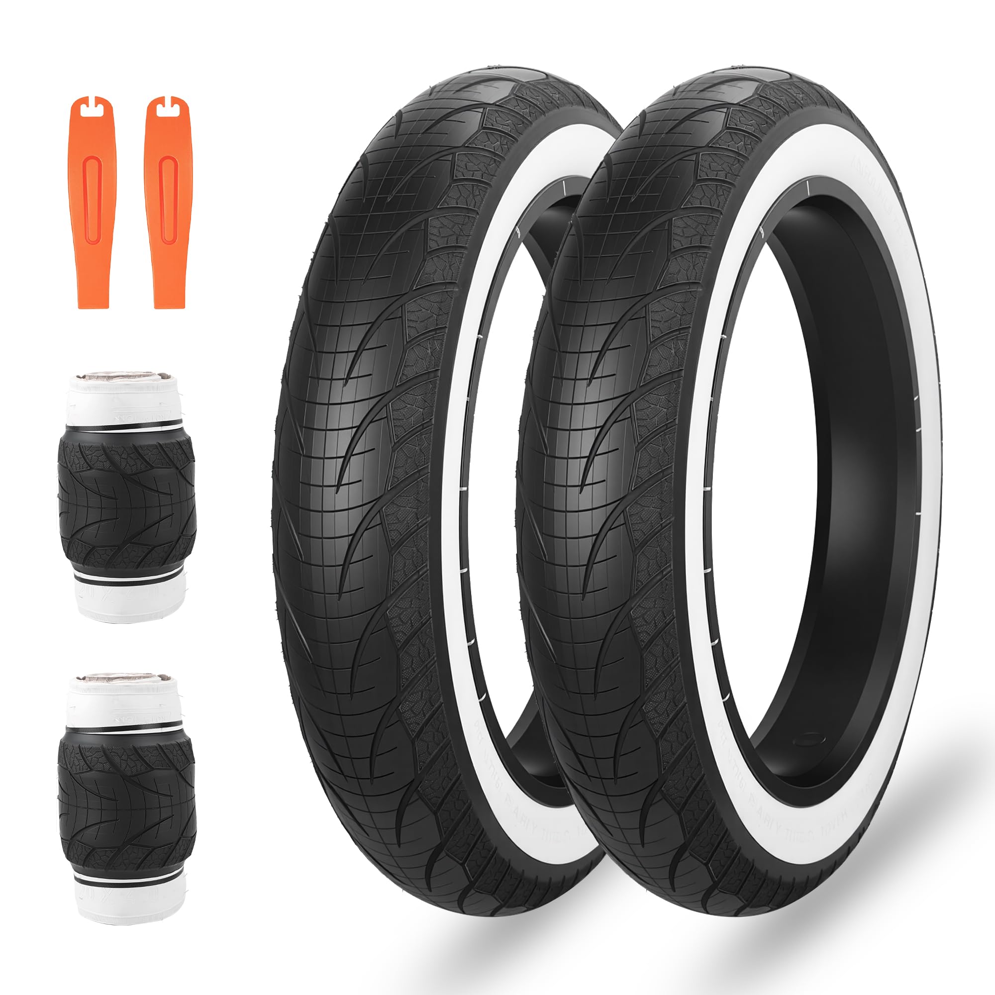 ZUKKA 2er-Pack Fahrradreifen 20 Zoll Fat Tire 20x 4.0 Zoll f